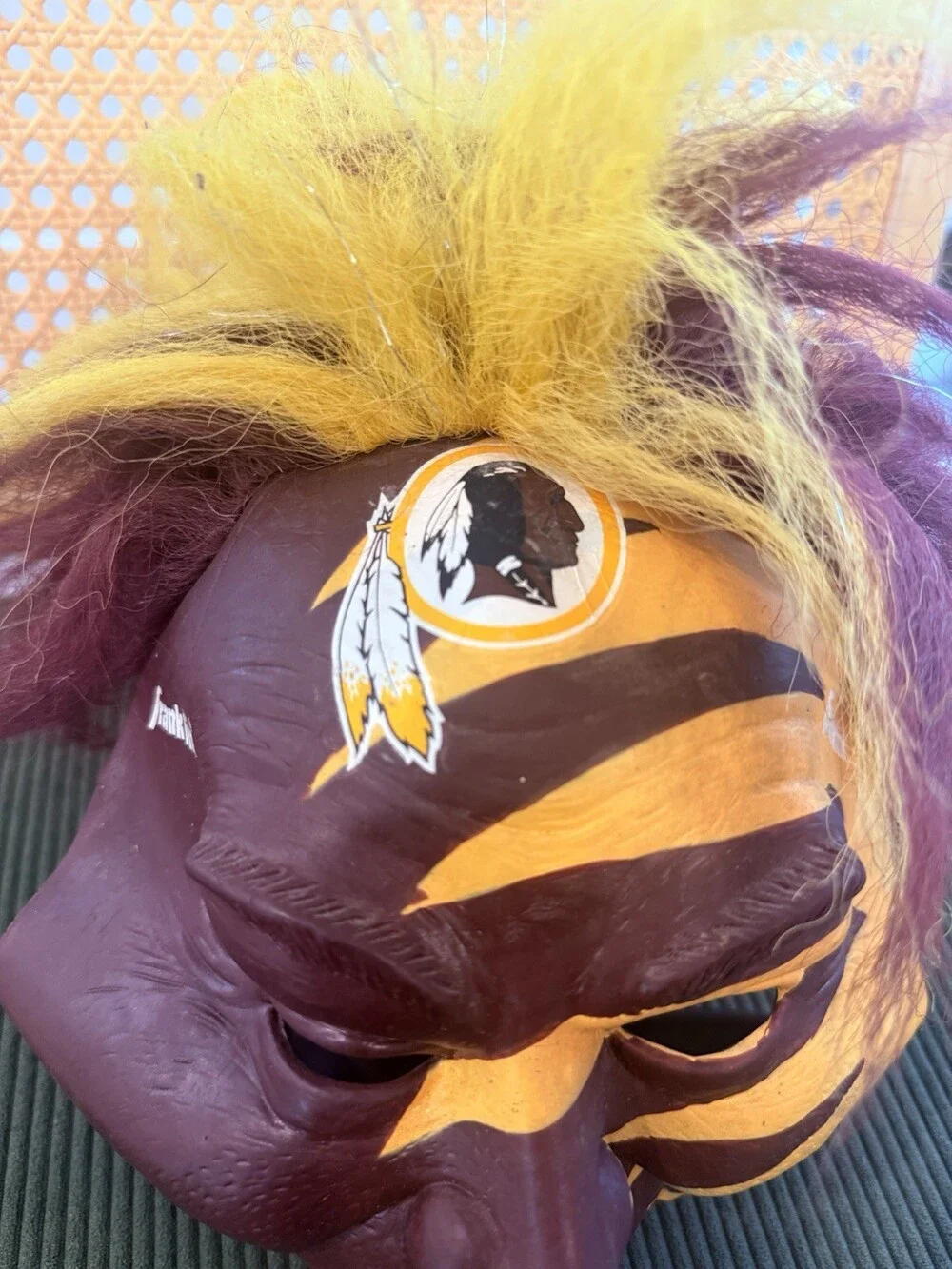 Washington Commanders Rubber Game Day Mask Fan Face Paint Football Fan Costume